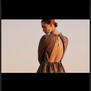 H&M studio a/w 2017 plaid open back dress